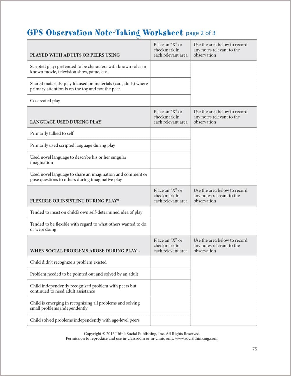 Group Collaboration Play (GPS) & Problem Solving Scale for Assessment – view image 7