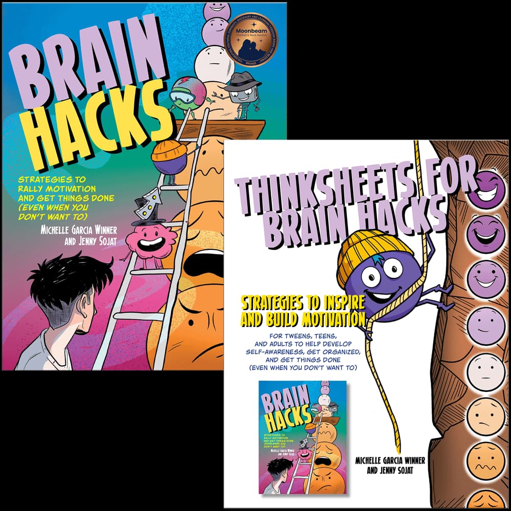 Brain Hacks Graphic Novel and Thinksheets Book Bundle – view image 1